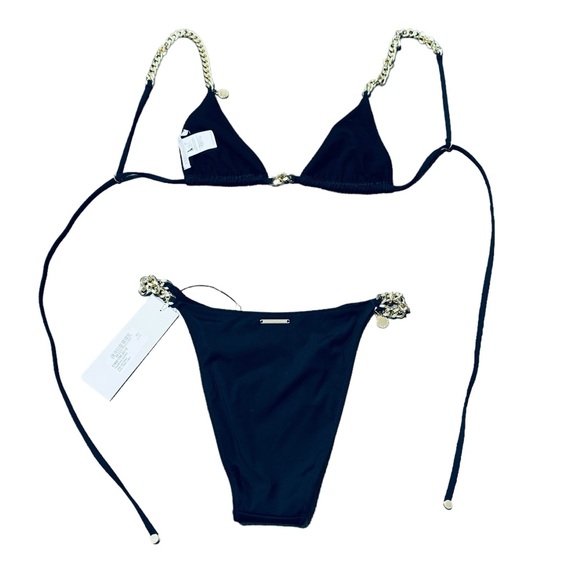 Stella McCartney***Falabella Triangle Bikini Set w/Chains***Small $456 - Picture 9 of 12